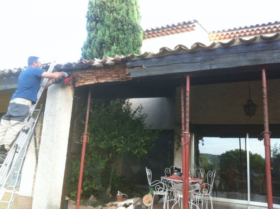 Reparer poutre bois exterieur Luynes